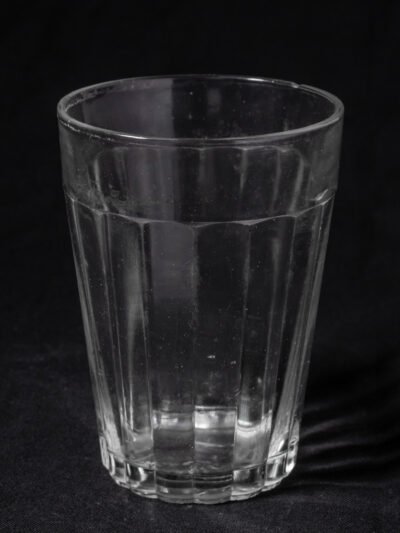 Vertical Striped Glass Cup