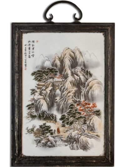 Framed Antique Chinese Watercolour of Birds on Pith Paper – 19thC