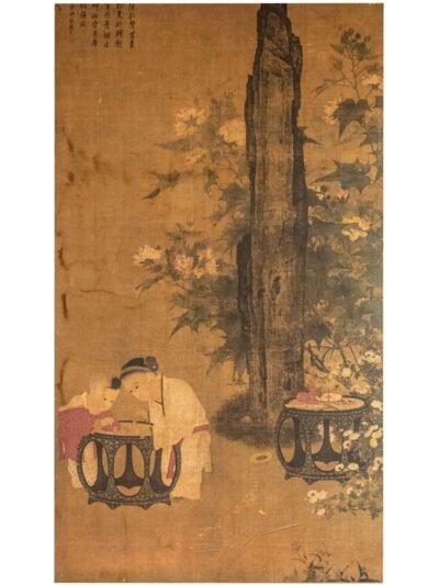 Ming Dynasty Heavenly Palace Landscape Painting on Silk Scroll