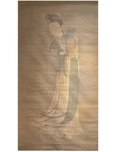 Tranquil Mist: Mountain Landscape on Folding Screen