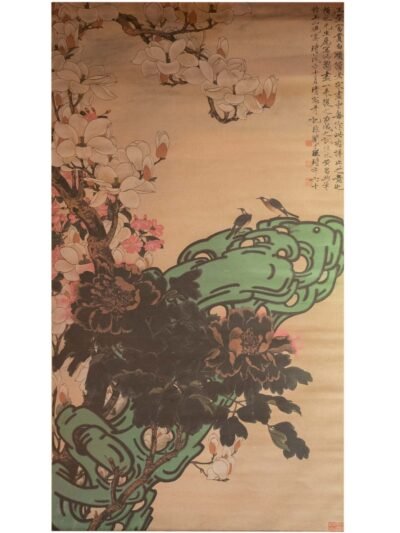 Koi Pond Reflections: Sumi-e Ink Painting on Rice Paper