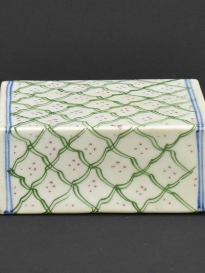 Antique Chinese Ceramic Pillow – Rectangular, Decorative Design