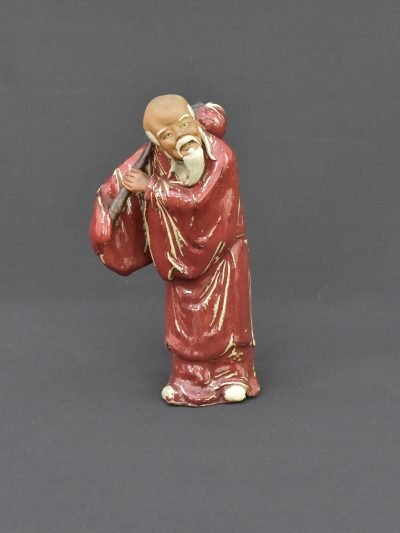 Ceramic figurine features the chiense longevity god
