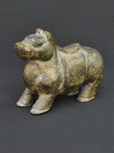 Ancient Chinese Jade-Like Guardian Horse Statue – Mystical Symbolic Carving