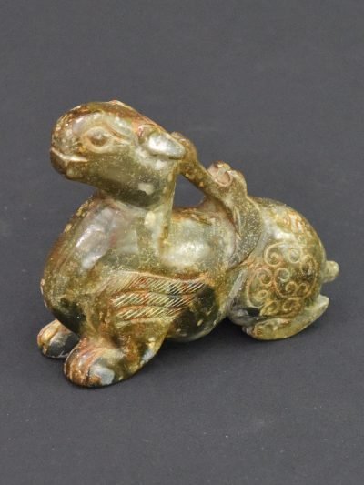Vintage 1990s Chinese Stone Mythical Creature Figurine – 485g