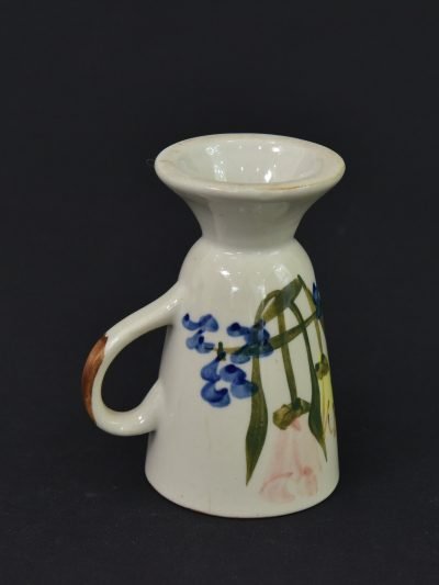 Vintage 1960s Ceramic Miniature Pitcher with Floral Design