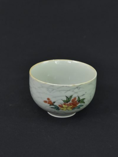 Japanese Porcelain Teacup with Floral Design – 2000s