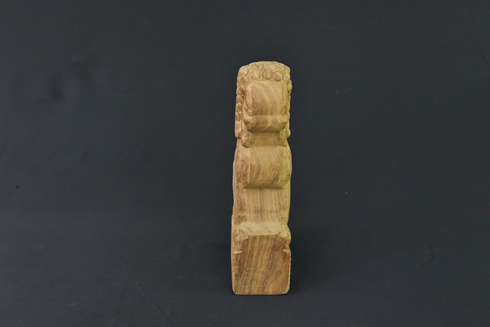 Wooden Foo Dog Guardian Lion Statue – 2000s - Image 2