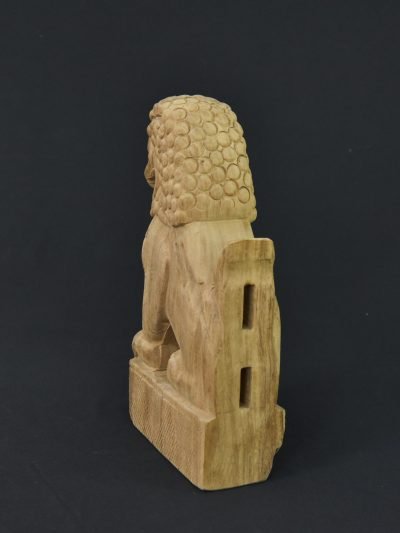Wooden Foo Dog Guardian Lion Statue – 2000s
