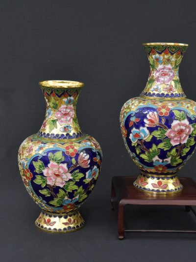 Vintage Cloisonné Brass Vase