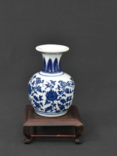 Vintage Blue and White Porcelain Vase